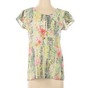 Japna Blouse Womens Size Small Floral Round Neck T